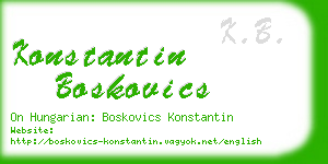 konstantin boskovics business card